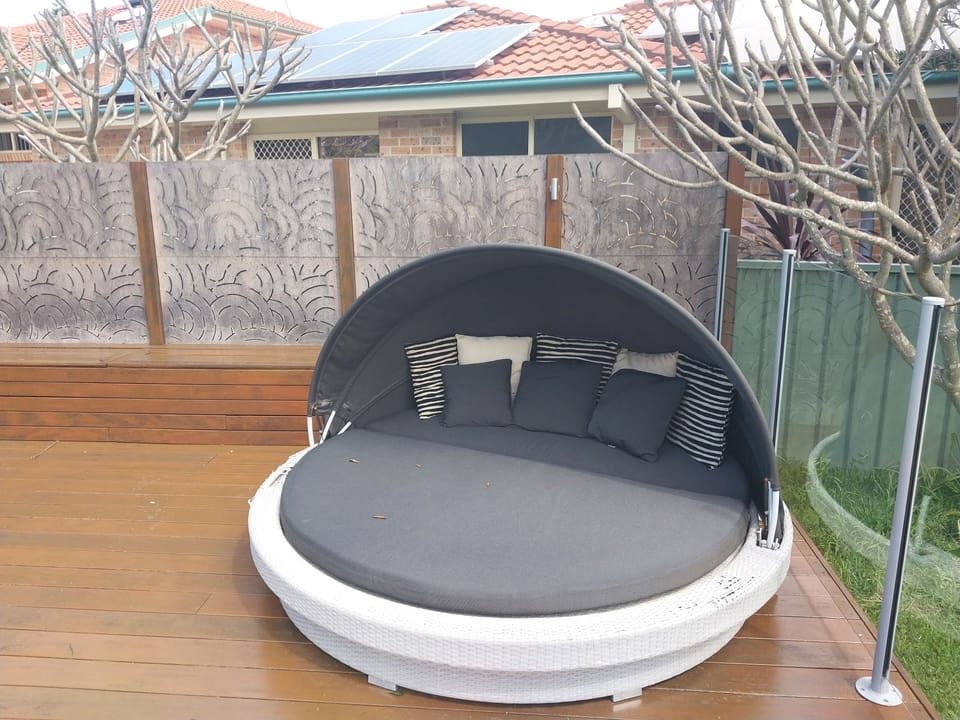 Enjoy the sunbed while using the pool