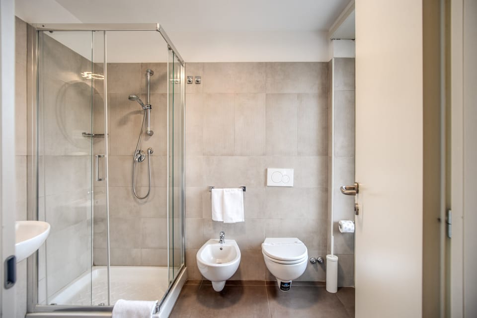 Deluxe Double or Twin Room | Bathroom | Shower, hair dryer, bidet, towels