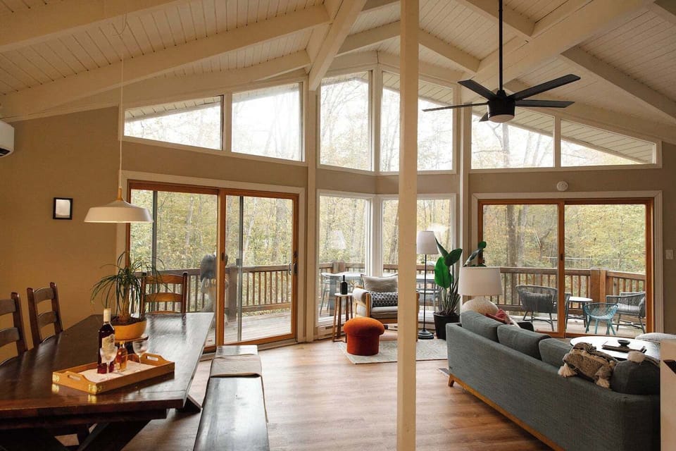 Sweet William's second floor is spacious, bright, and airy. 