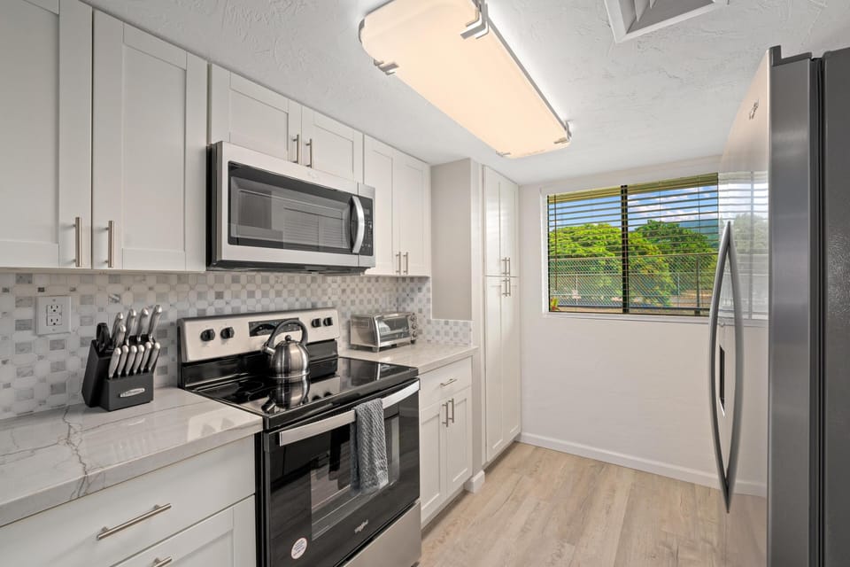 All new stainless steel appliances