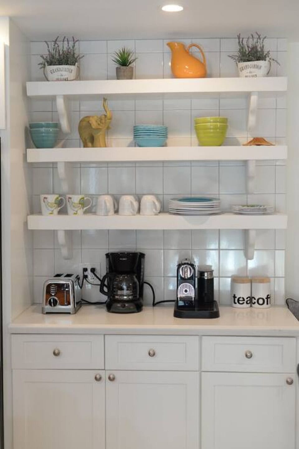 Coffee and Tea station.  We have both Nespresso machine and normal coffee pot