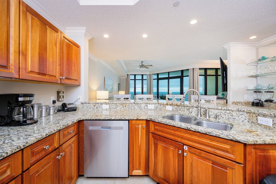 Create delicious meals in this inviting kitchen, where the coast view inspires your culinary adventures