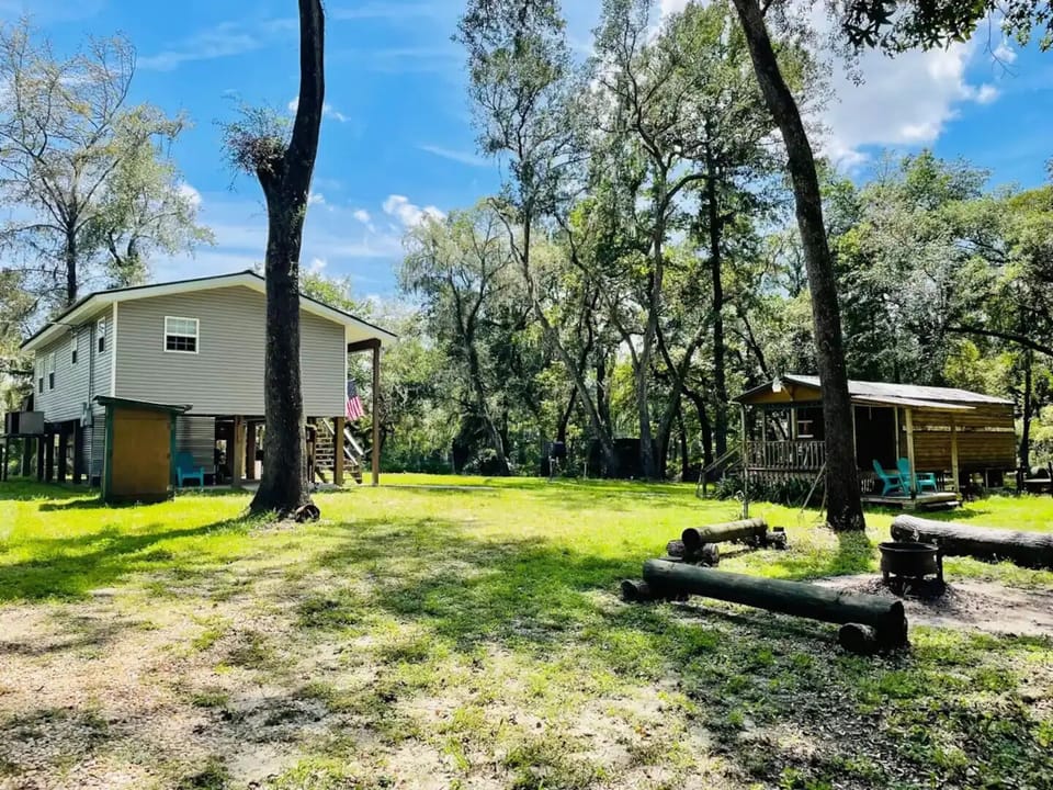 Front yard with shed