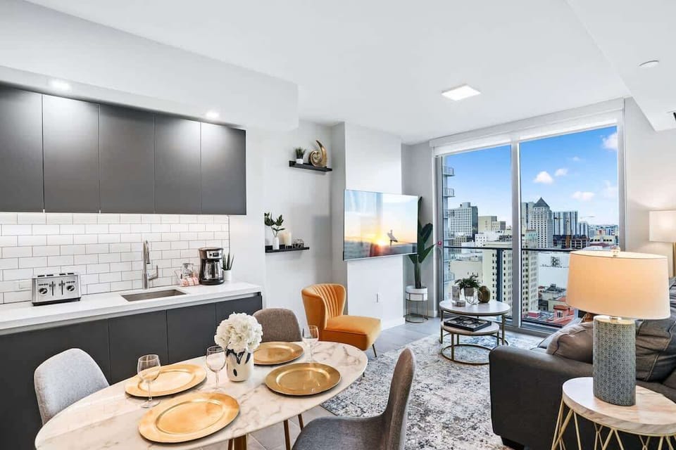 Cozy dining/living space - The open layout of the kitchen, dining and living room is very ideal for family as it makes the room brighter and well-ventilated.