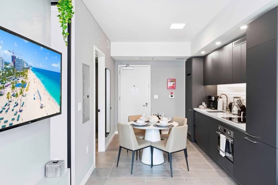 Fully equipped kitchen and dining area - Sit and indulge yourself in this comfy furniture by simply gathering around the table for good food and great times.