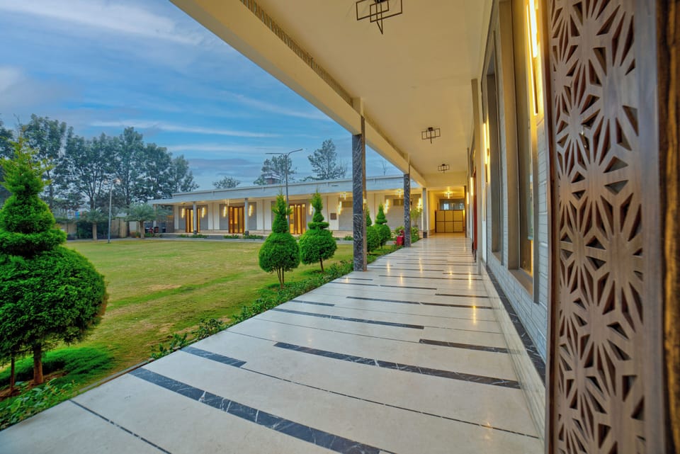 Outdoor banquet area