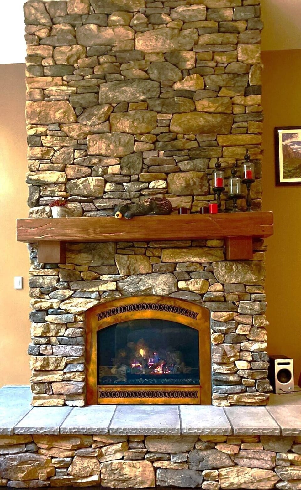 Gas fireplace - Just turn on the switch