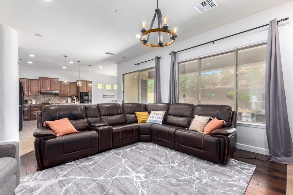 Large sectional sofa in living room