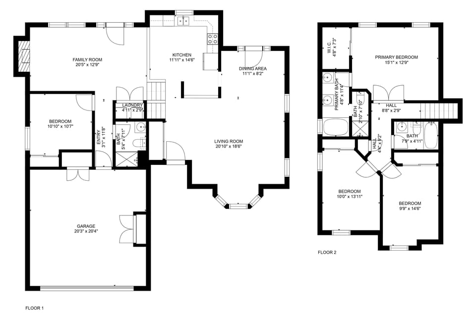Floor Plans - 1st and 2nd Floors