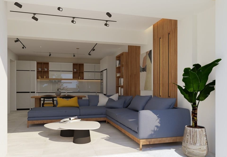 Family Villa | Living area | 65-inch Smart TV with satellite channels, TV, fireplace