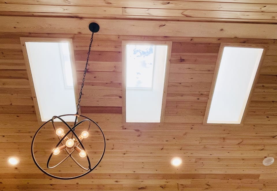 Skylights in kitchen area