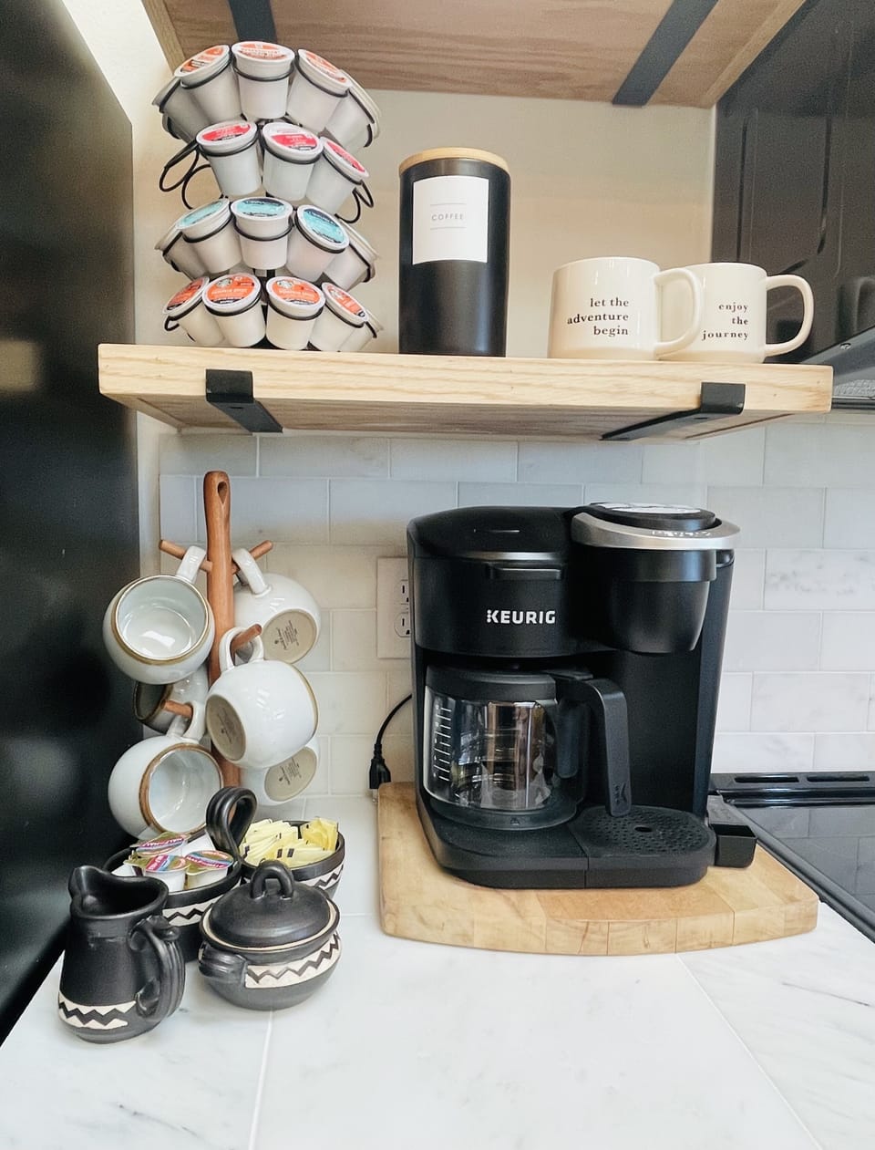 Coffee area with Keurig Duo