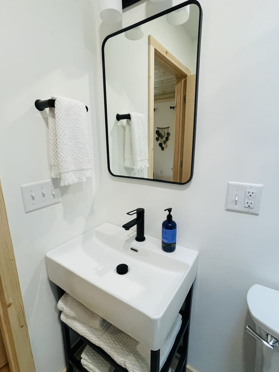 Bathroom sink area