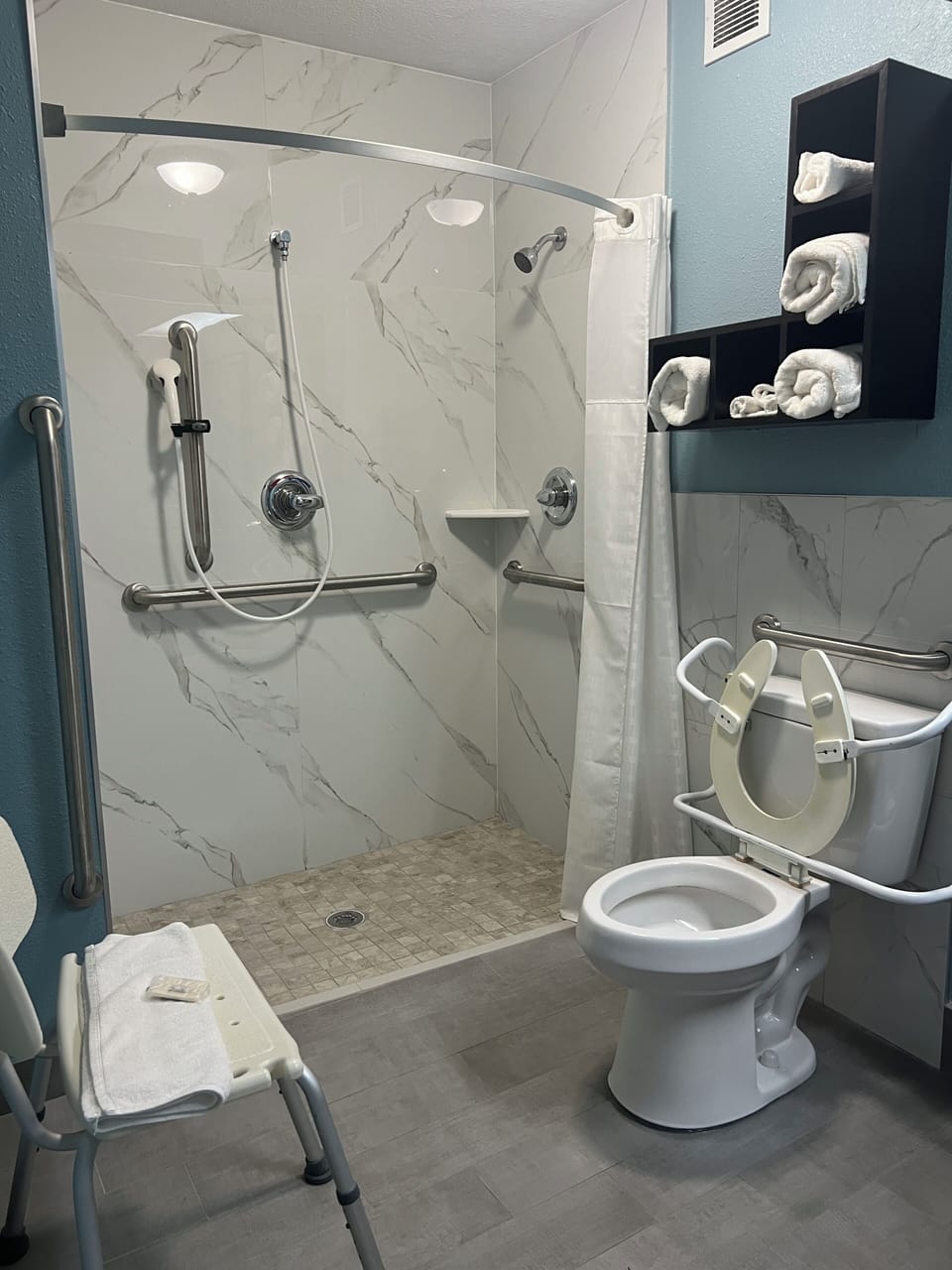 Free toiletries, hair dryer