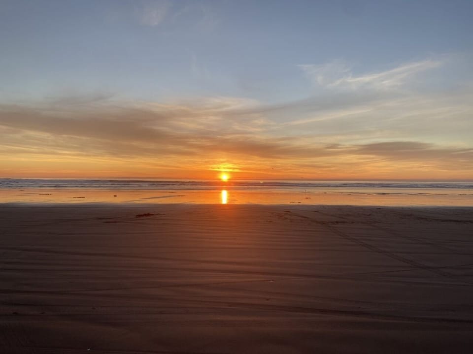 Beach on the Pacific Ocean at sunset - about 10 minutes from the house