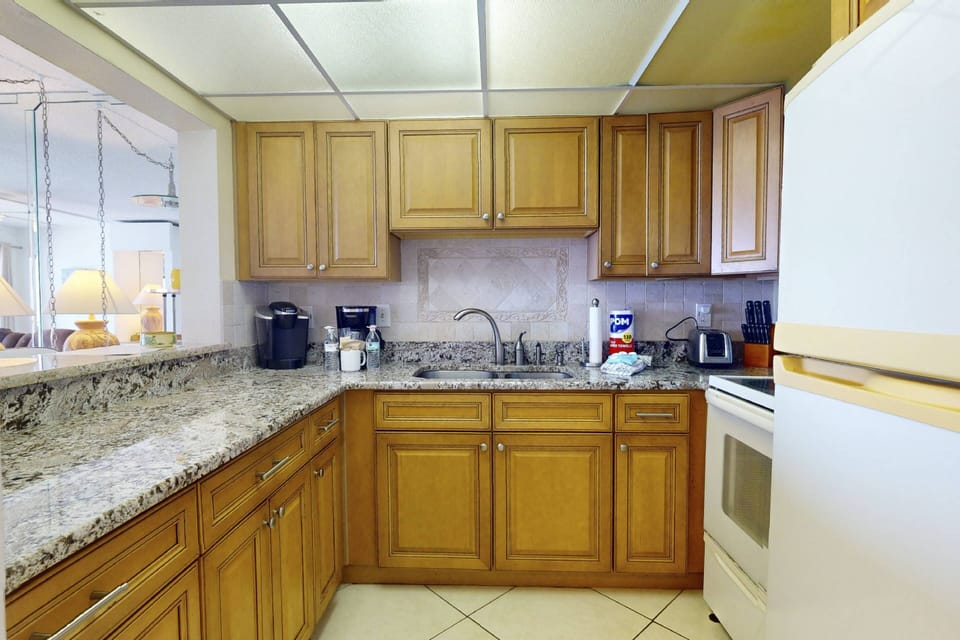Take a break from the beach and grab a meal in the fully equipped kitchen