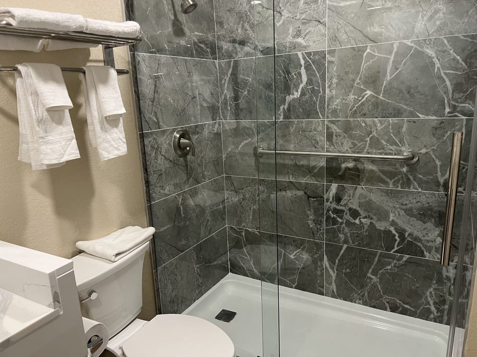Hair dryer, towels