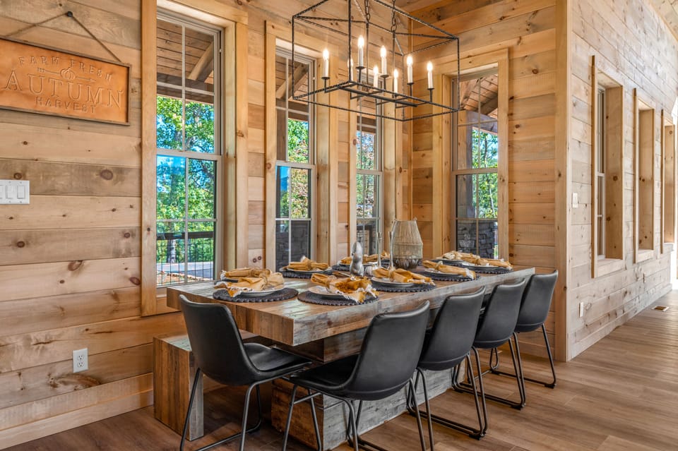 Dining room set to entertain. We have everything you need to set the table for special occasions. 