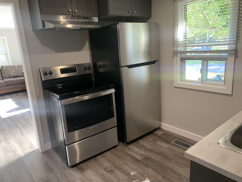 Kitchen , basic utensils , microwave & coffee maker. 