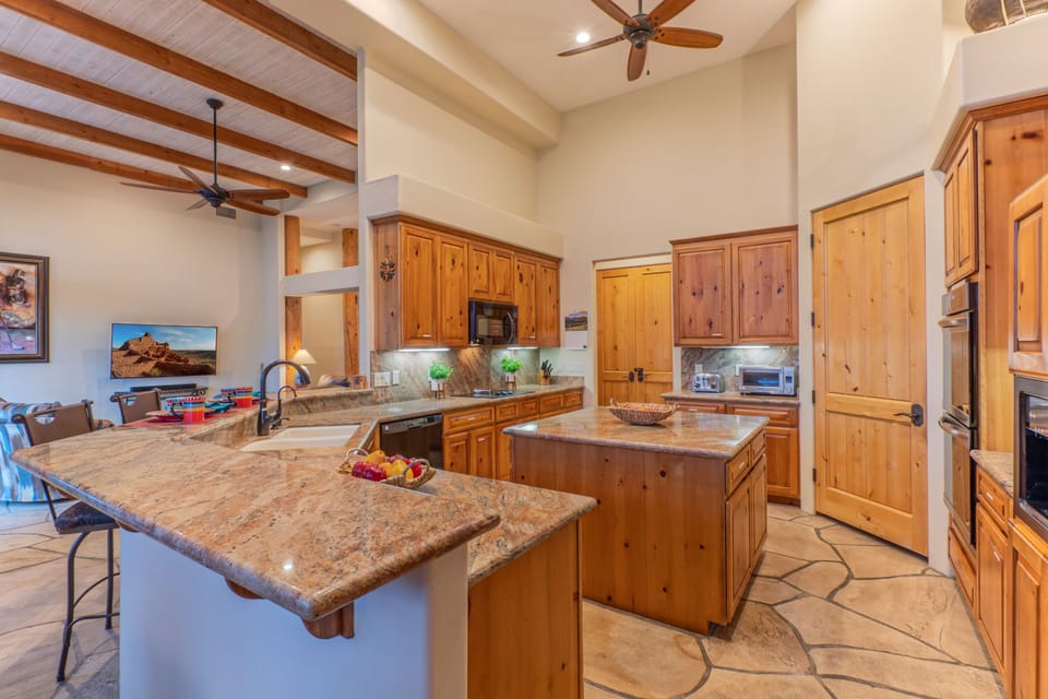 The spacious floor plan is open which allows everyone to be included in the fun.