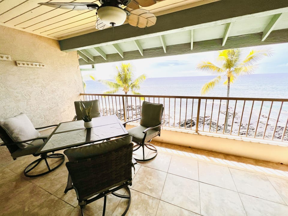 Lanai with full ocean view