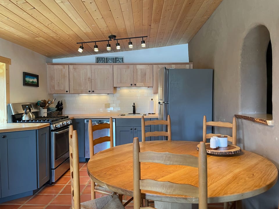 The Ranch House kitchen and eat in dining area.