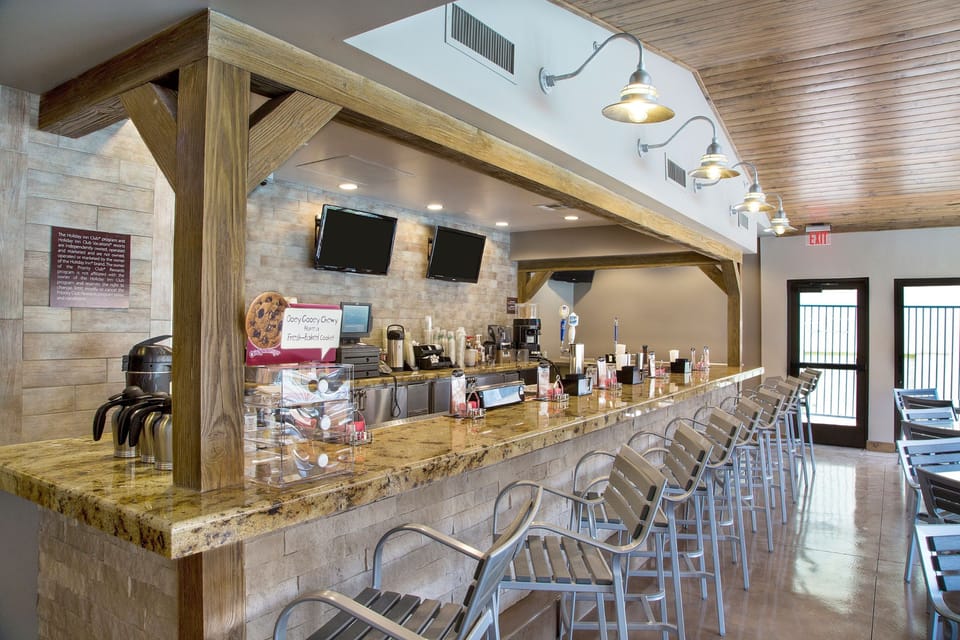 Curb your appetite by eating at the on-site restaurant.
