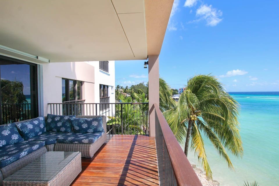 The view from your patio looking to the left - St. Lawrence Gap is just a short walk away!