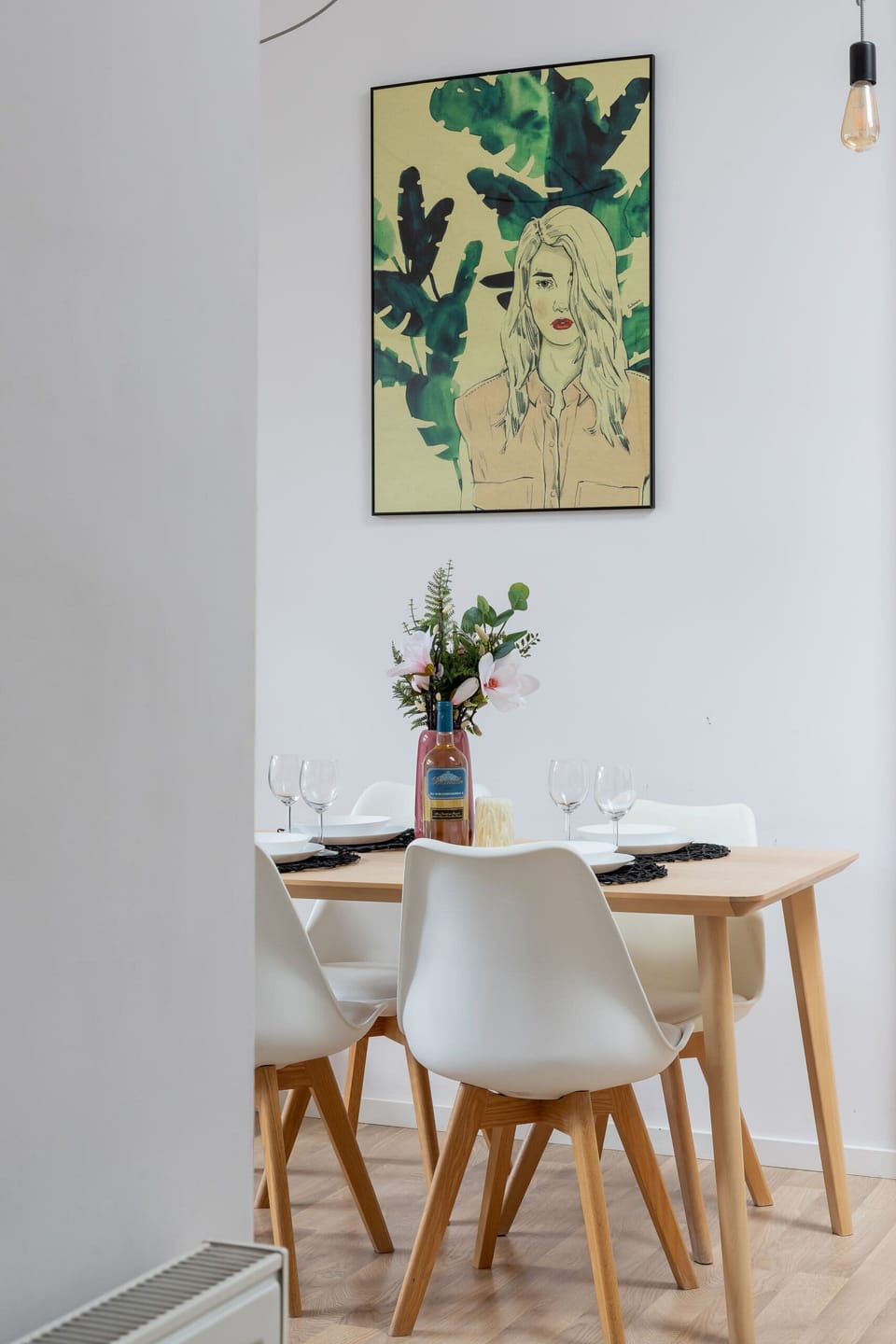 Stylish accessories in the apartment. 