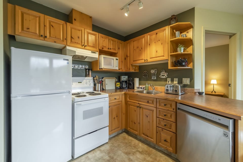 The kitchen is fully stocked with everything you need to cook for your group
