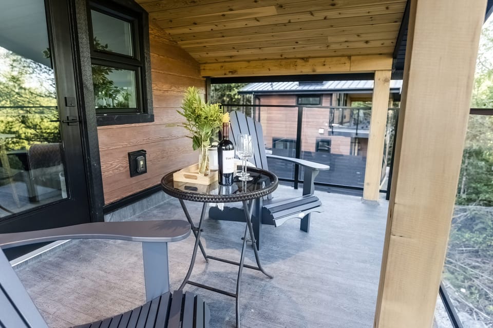 Private deck with a view