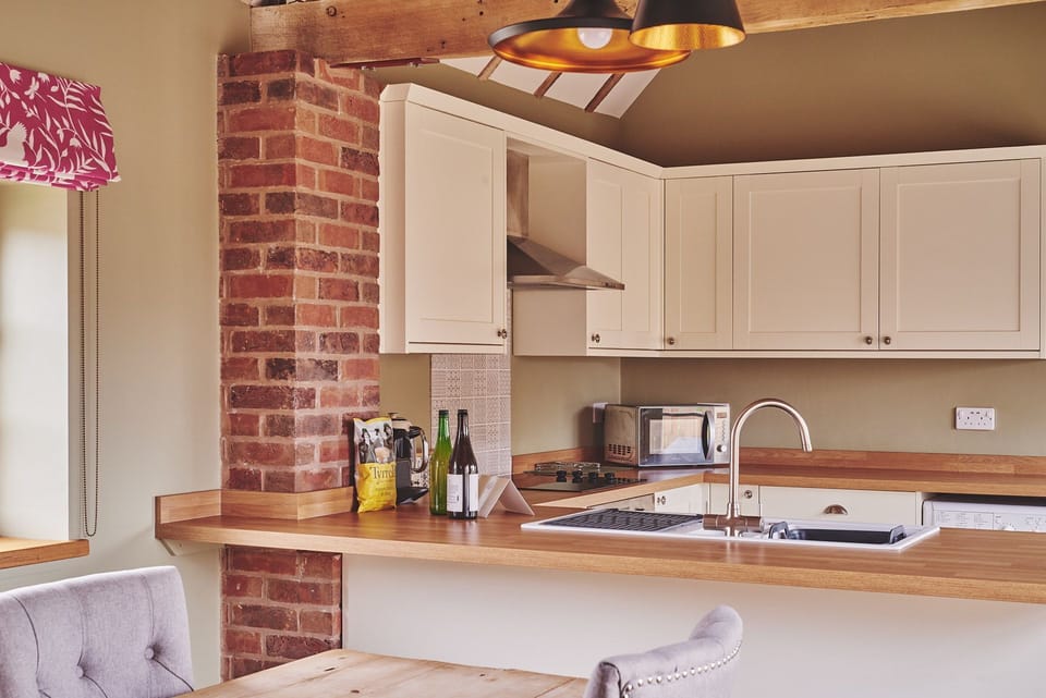 The kitchen at The Dairy Barn, Worcestershire