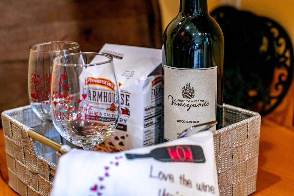 Goodies with wine from Washington State