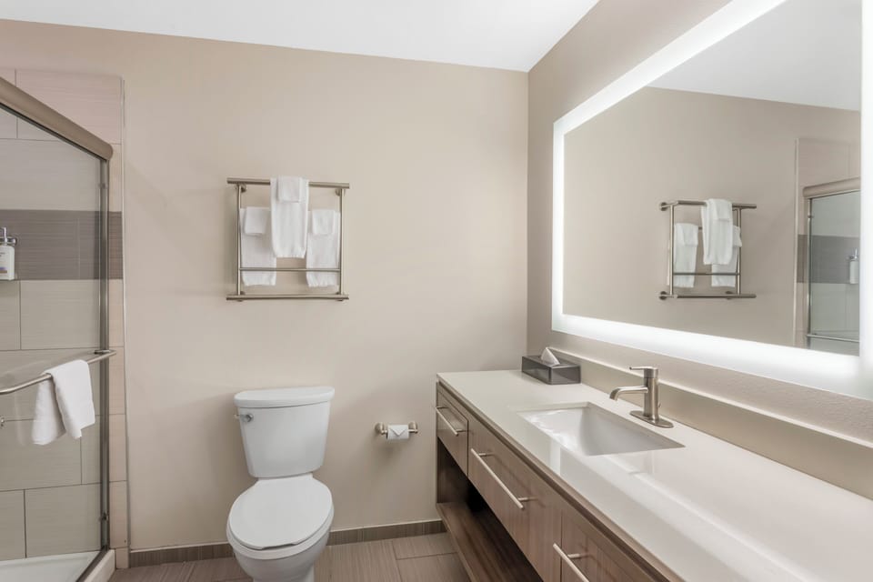Free toiletries, hair dryer, towels