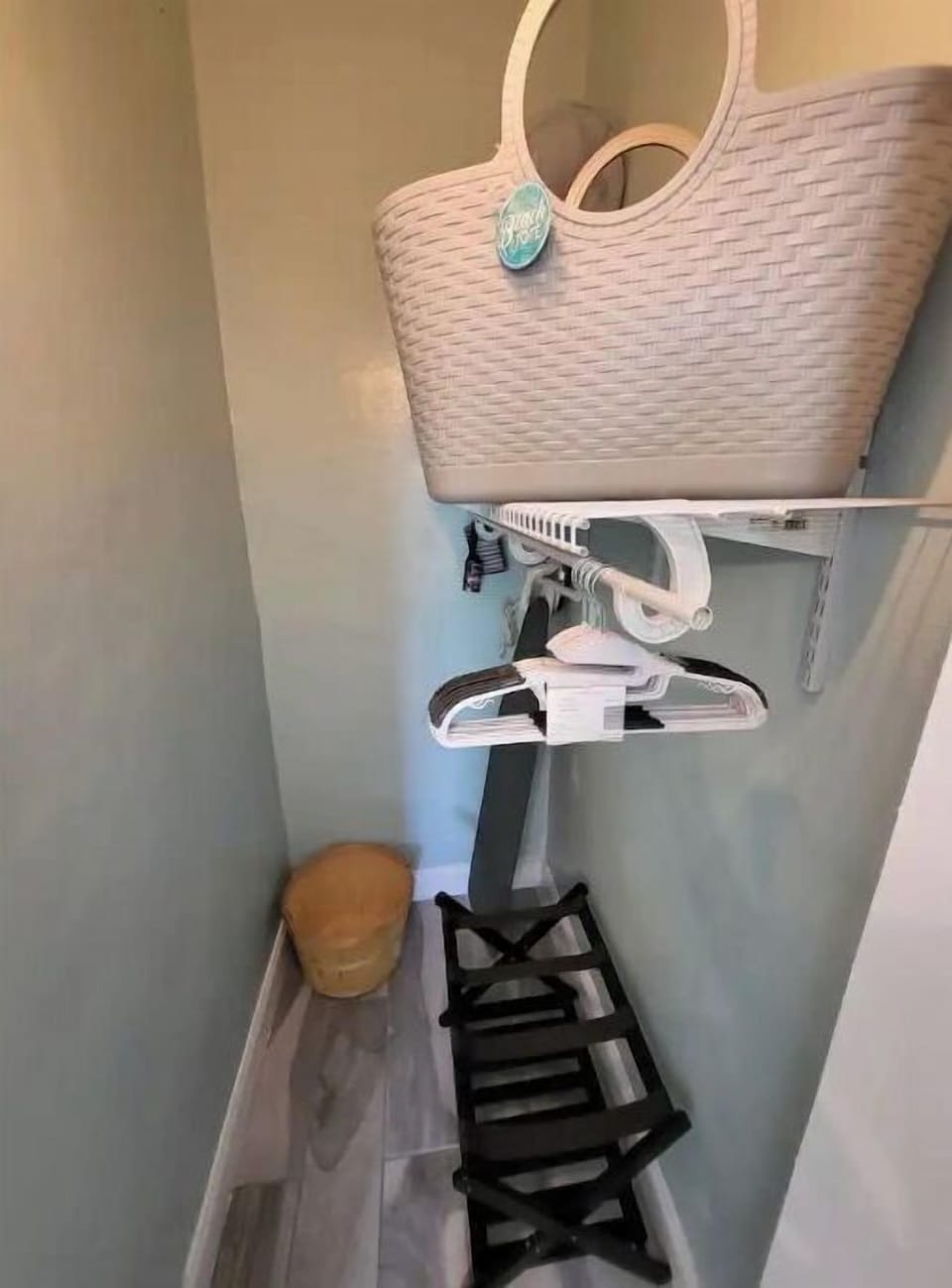 Walk in closet in the master bedroom