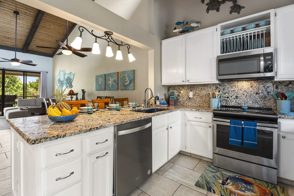 Kitchen with pretty much everything you need for creating great meals at home!