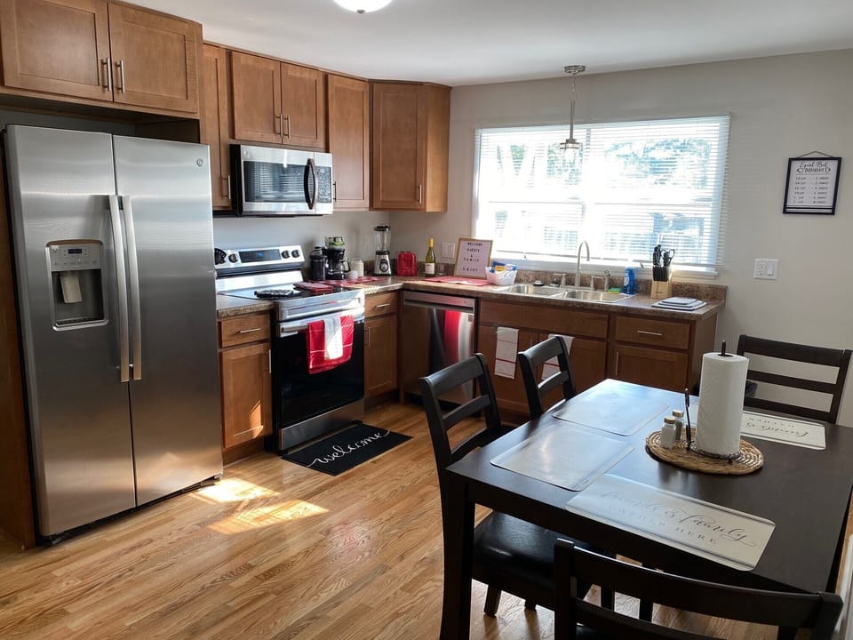 Nice clean kitchen with all the convenience of the home.