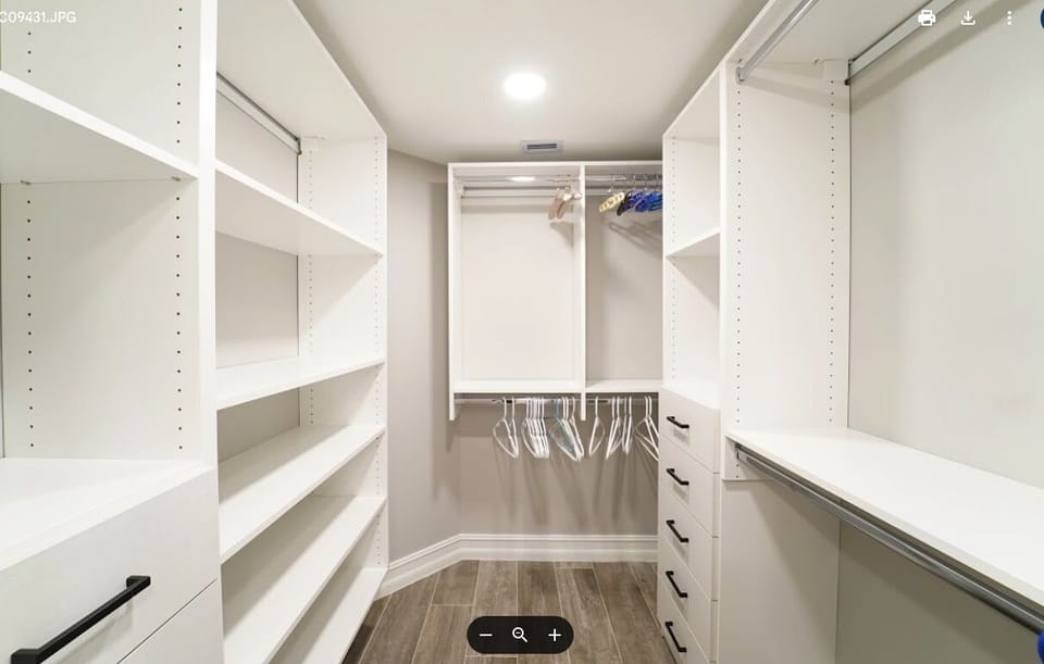 New custom closets with storage for easy organizing 