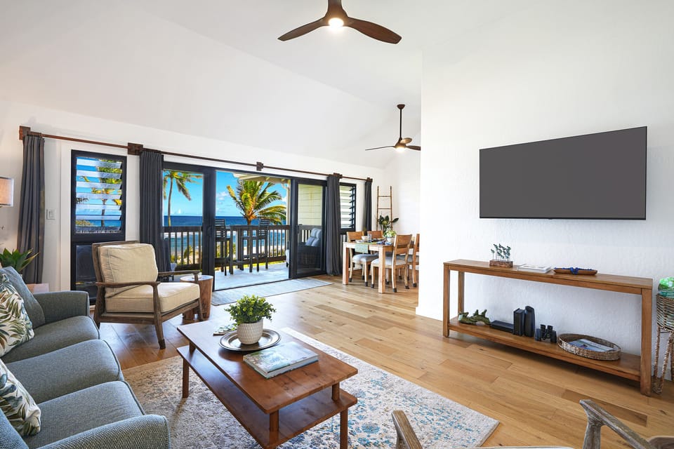Stunning ocean front views from the living room