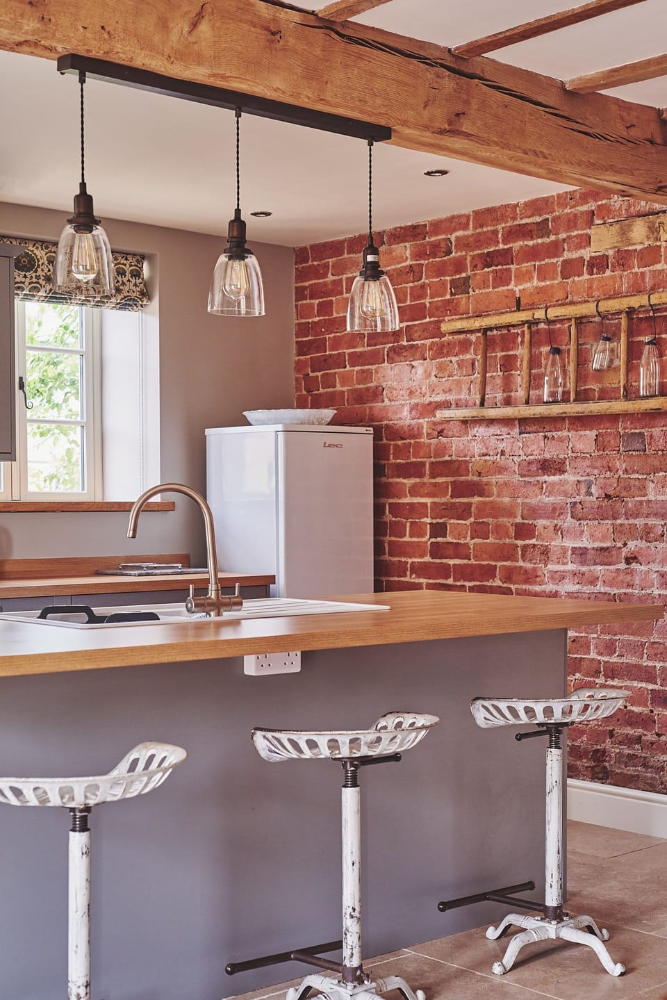 The kitchen at Hay Bale Cottage, Worcestershire