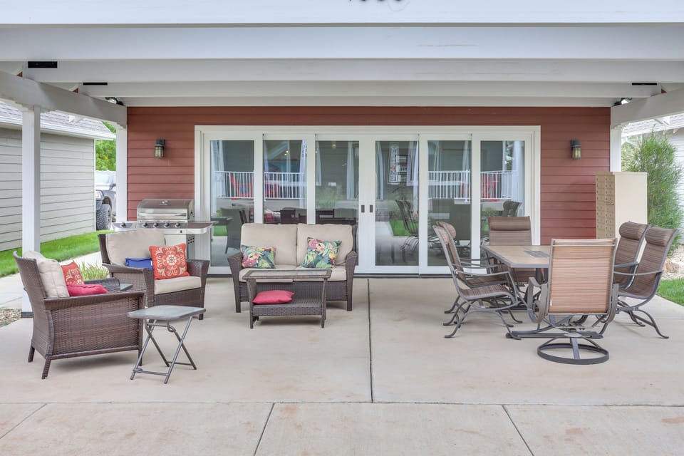 Shared Patio & Gazebo | Gas Grill I  Large Group Seating