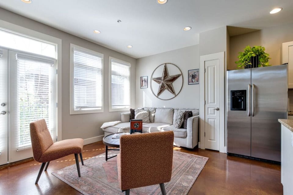 Make memories in open living room space with friends