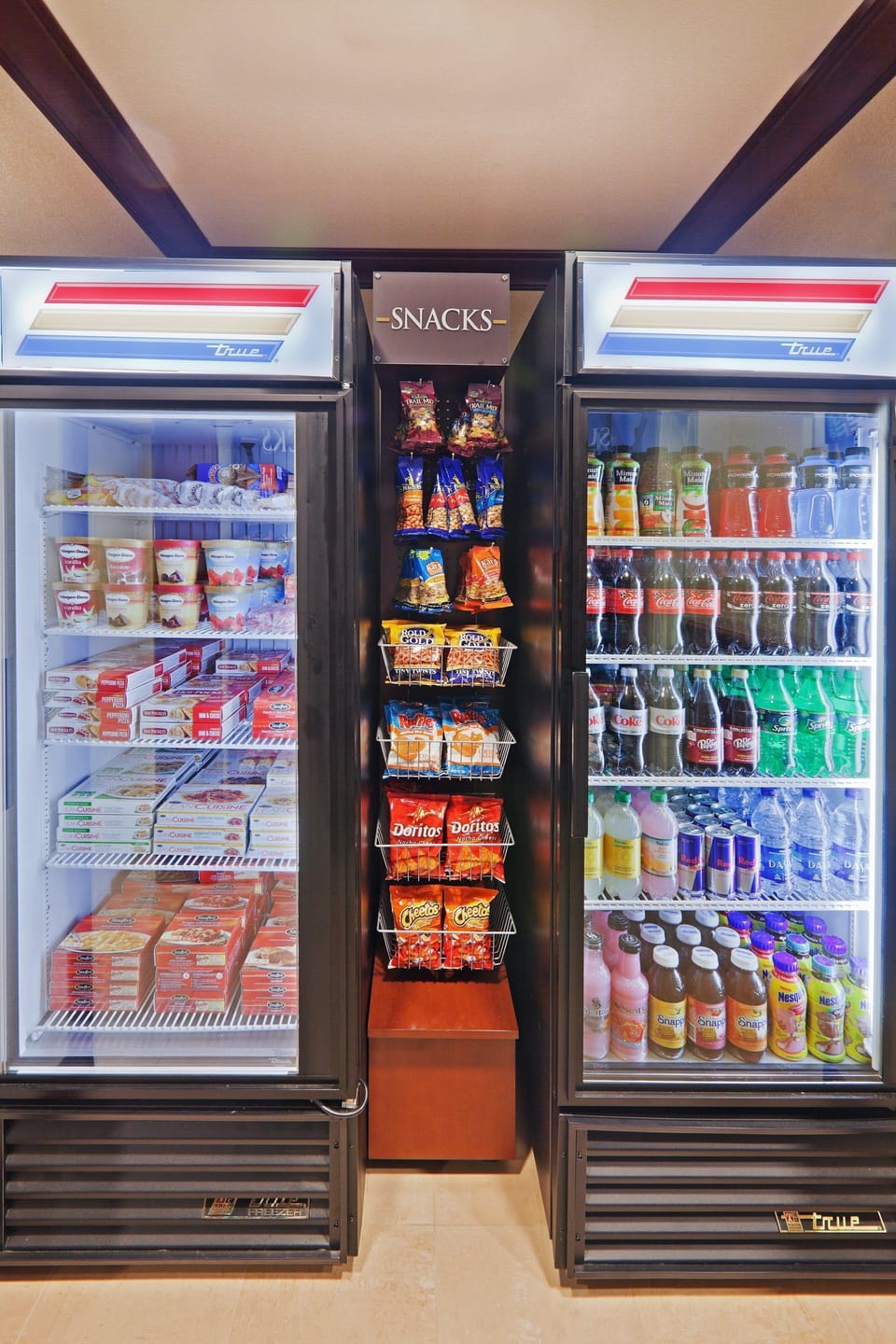 Purchase a snack at the on-site pantry.