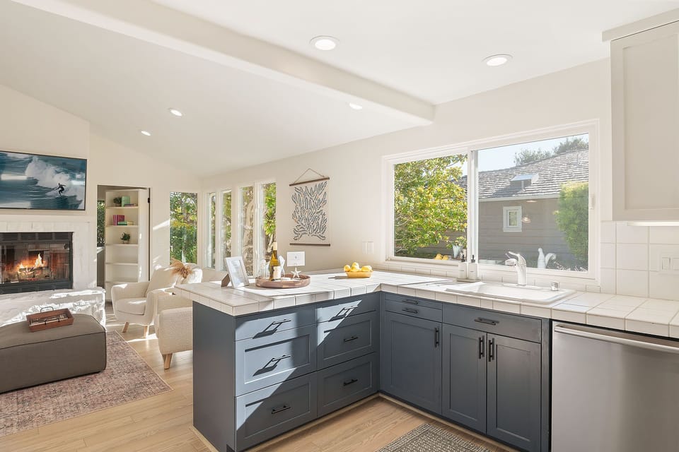 Fully Equipped Kitchen Next to the Family Room