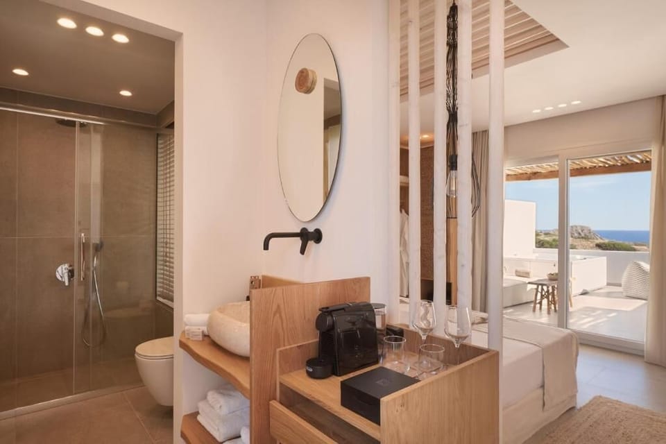 Suite | Bathroom | Combined shower/tub, hair dryer, bathrobes, slippers