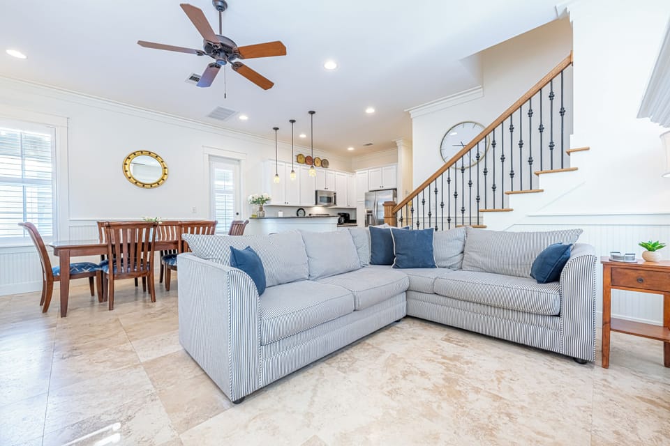 Living Room, Dining Room, and Kitchen