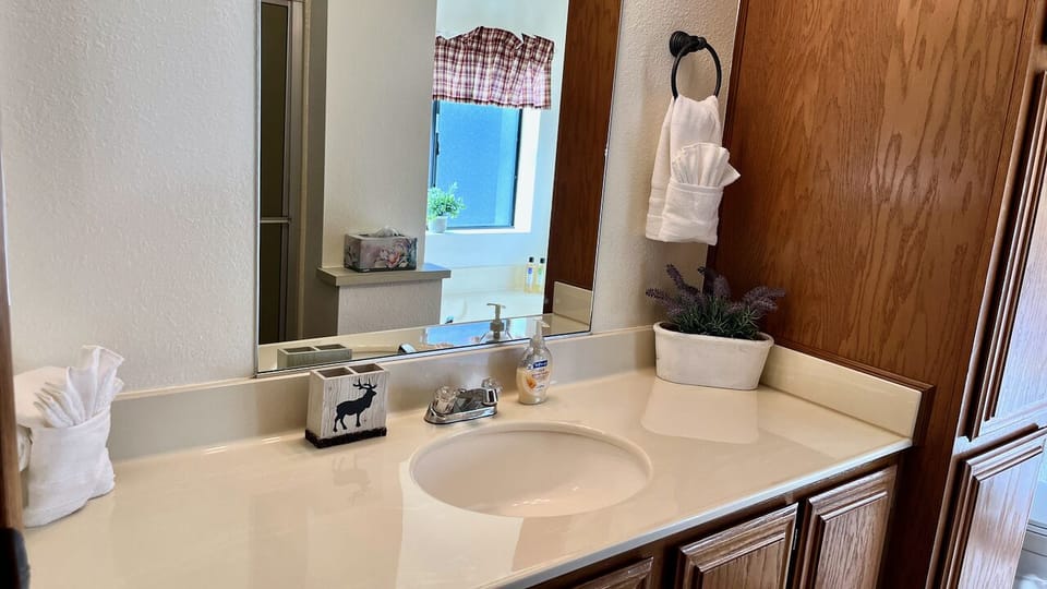 En Suite Bathroom with Shower, and soaking tub