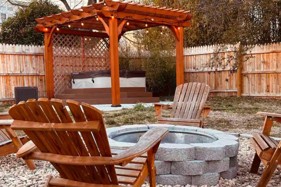 View of outdoor hot tub 