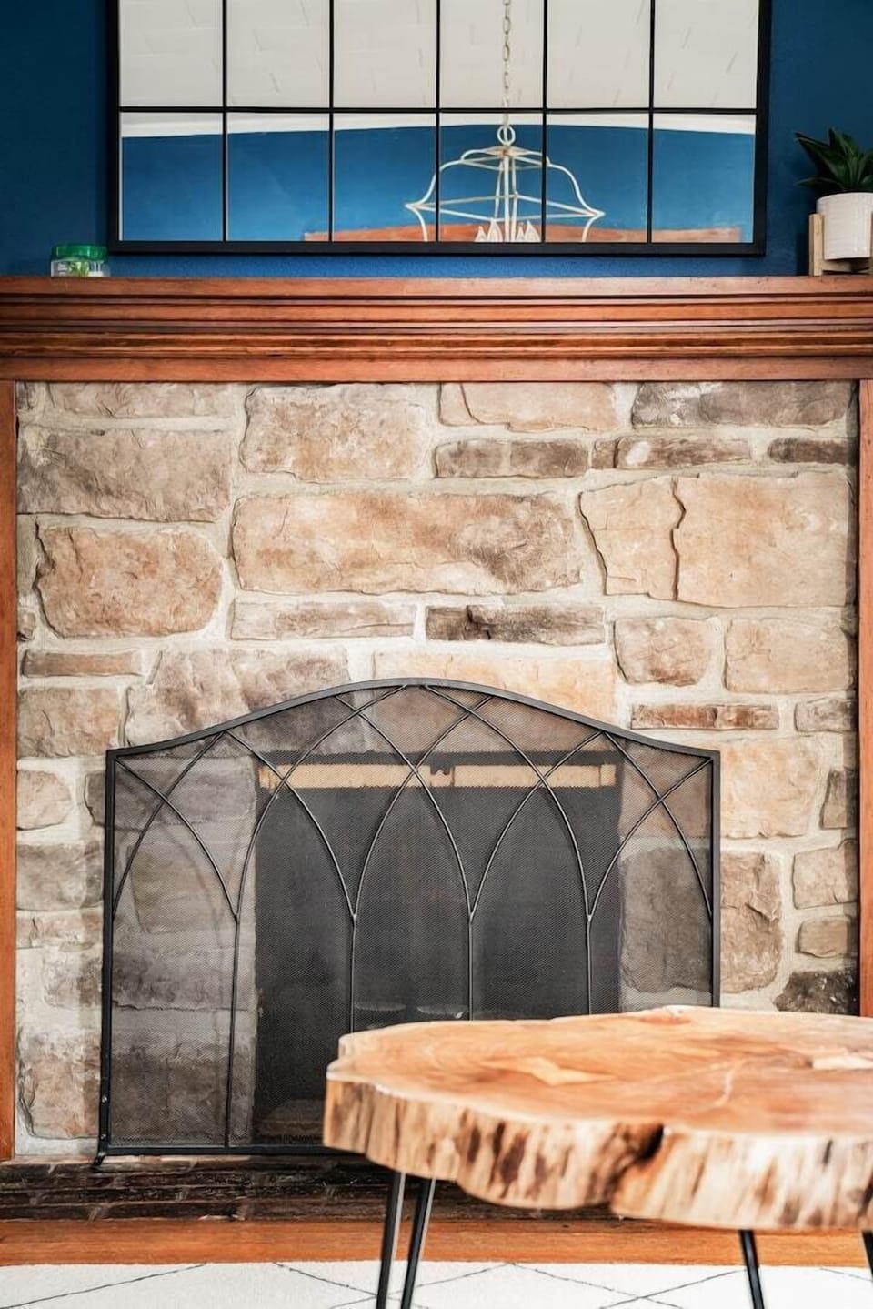 indoor fireplace
