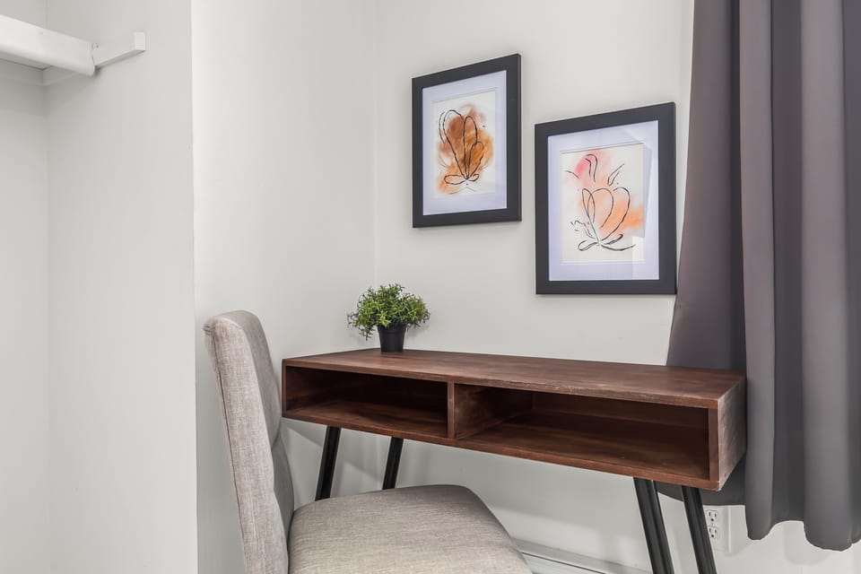 The desk is perfect for working from home, and the chair is comfortable for long hours of sitting.